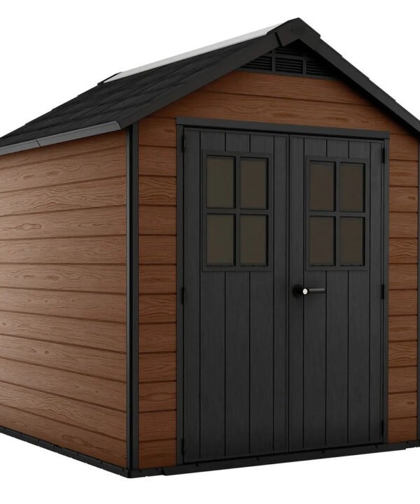 Keter Newton 7 x 7ft Double Door Outdoor Apex Plastic Garden Shed
