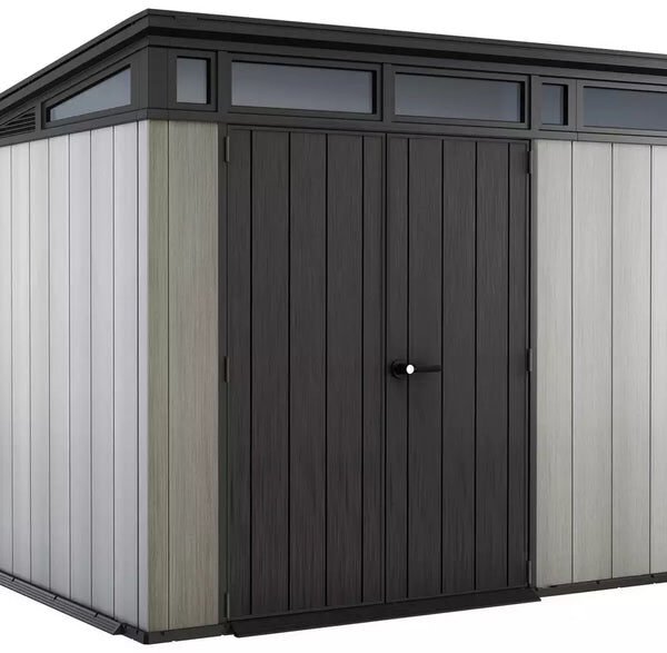 Keter Artisan 9 x 7ft Double Door Pent Outdoor Plastic Garden Shed