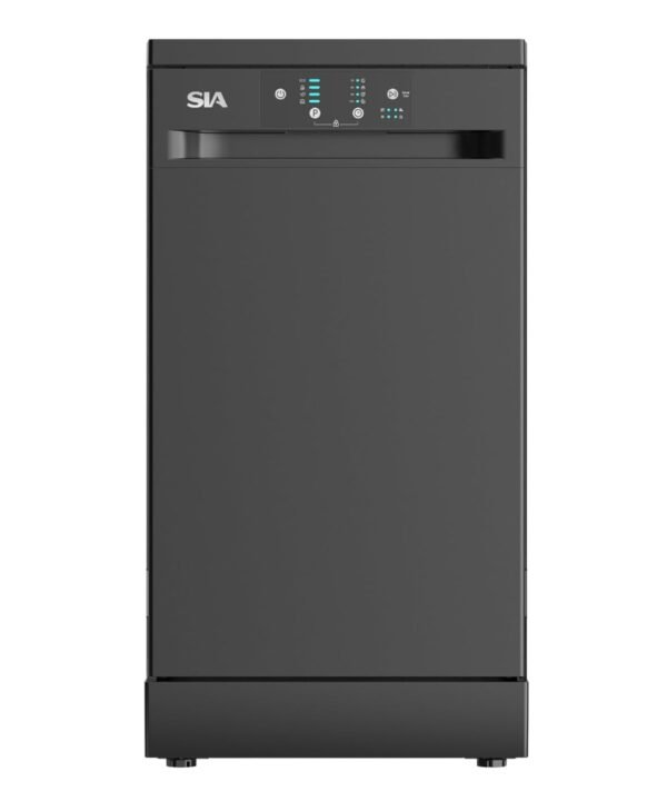 Freestanding Dishwasher 45cm 9 Place Settings 4 Programs Black