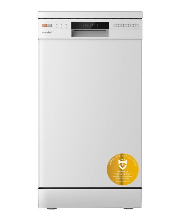 COMFEE' Freestanding Dishwasher CDWEF1034BW-UK 45cm Width, Slimline Dishwasher with 10 place settings
