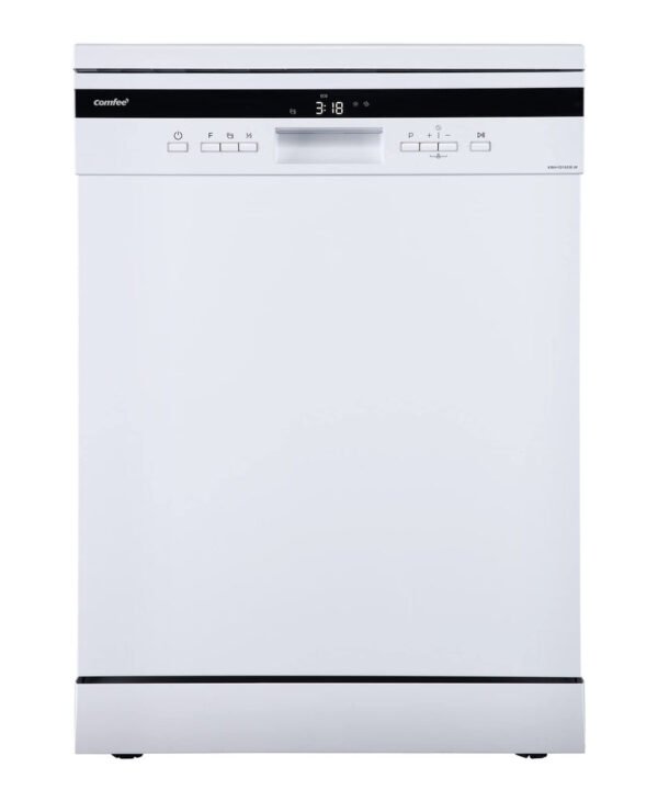 COMFEE' Freestanding Dishwasher FD1435E-W with 14 place settings, Full Size, 44dB, Wide LED Display