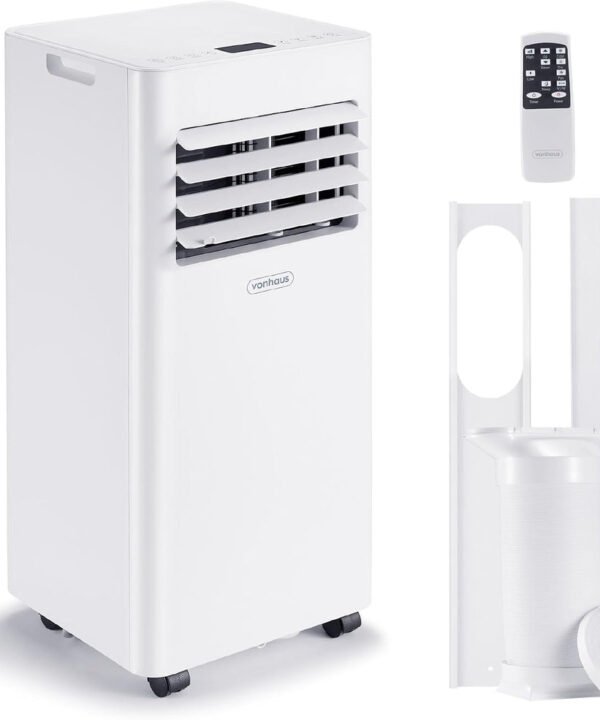 12000 BTU Portable Air Conditioner with WiFi, Cooling, Dehumidifier, Fan, Sleep Mode & Remote Control