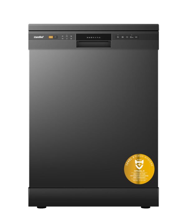 COMFEE' Freestanding Dishwasher CDWPF1201PB-UK 60cm Width, Full Size Dishwasher with 12 place settings
