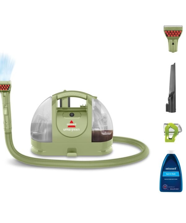 Portable Spot Cleaner 7800Pa Suction Dual Tank 1.4L Green