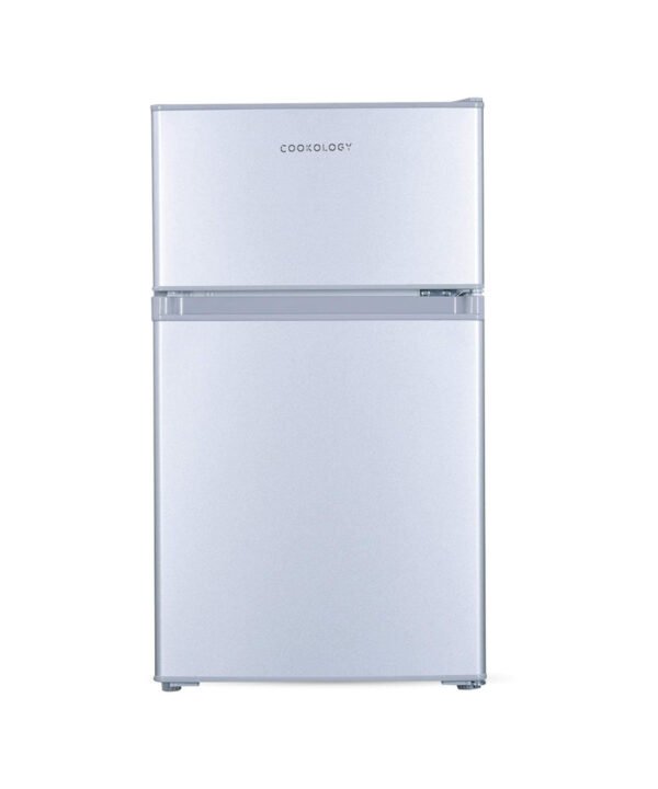 Cookology UCFF87SL 47cm Freestanding under counter Small Fridge Freezer in Silver