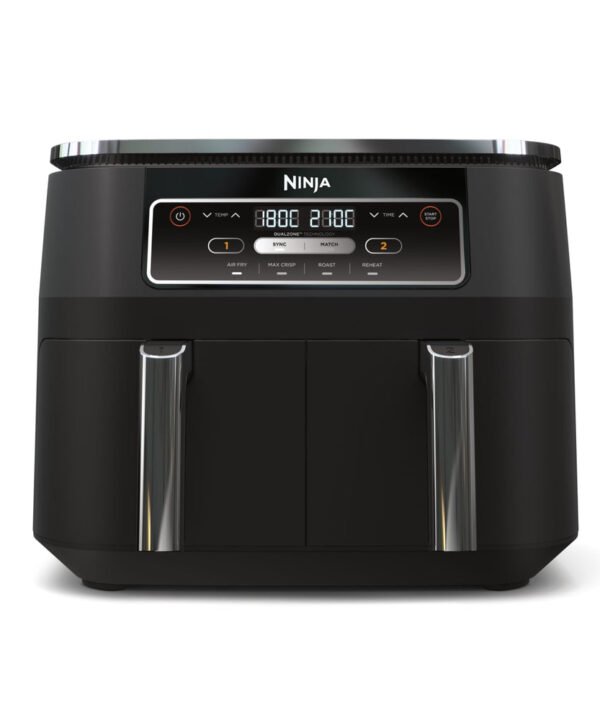 Ninja Foodi Dual Zone Digital Air Fryer, 2 Drawers, 7.6L, 4-in-1, Uses No Oil, Air Fry, Max Crisp, Roast, Reheat