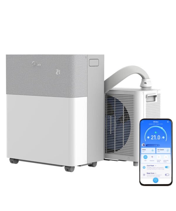 12000 BTU Portable Split Air Conditioner with Heat Pump, WiFi & 4-in-1 Climate Control