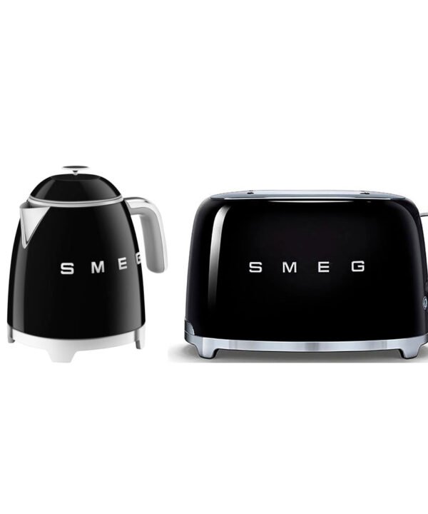 Smeg 50’s Style Retro Range Breakfast Set, 0.8L 1400W Mini Kettle and Multi-Functional