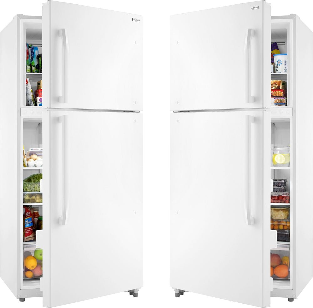 Insignia™ - 18 Cu. Ft. Top-Freezer Refrigerator with Handles - White - Image 3