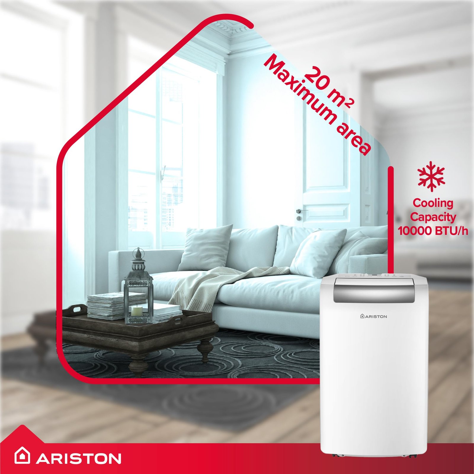 10000 BTU Portable Air Conditioner with Remote Control & Energy Efficient Cooling - Image 4