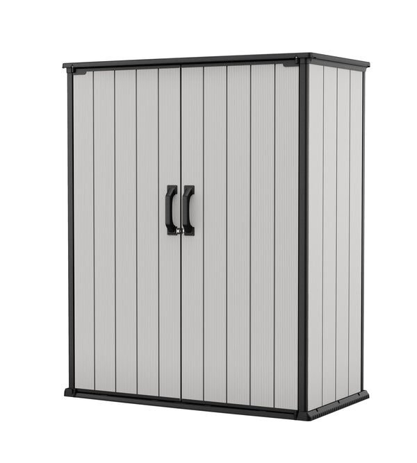 Keter Premier Shed Outdoor Resin Storage Shed with Shelf Brackets for Patio Furniture, Pool