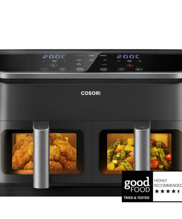 COSORI Dual Air Fryer, 8.5L Family Size, 8-In-1, Air Fry, Roast, Bake, Reheat, Dehydrate, Grill