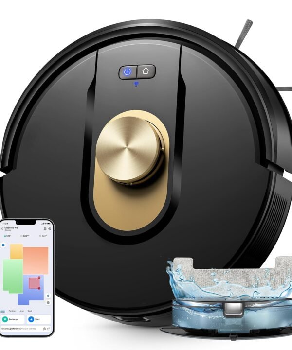 Robot Vacuum And Mop 8000Pa LiDAR Navigation 150 Min Black