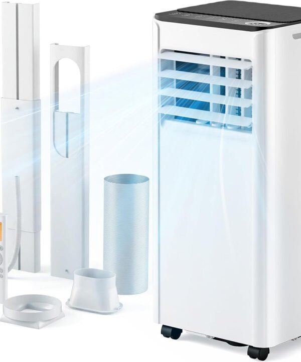 9000 BTU Portable Air Conditioner with Cooling, Dehumidifier, Fan, Sleep Mode & Remote Control