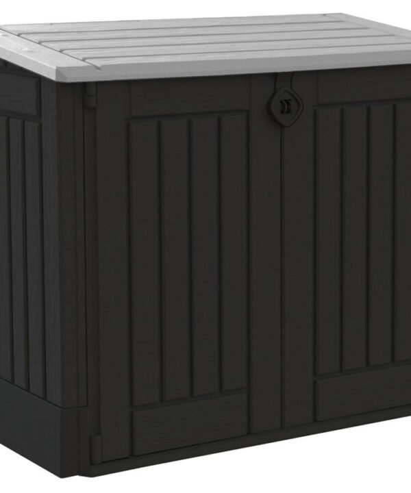 Keter Store It Out Midi Outdoor Garden Storage Shed, Black and Grey, 130 x 74 x 110 cm