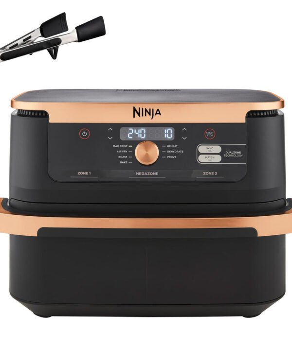 Ninja Foodi FlexDrawer Air Fryer, Dual Zone with Removable Divider, Large 10.4L Drawer, 7-in-1