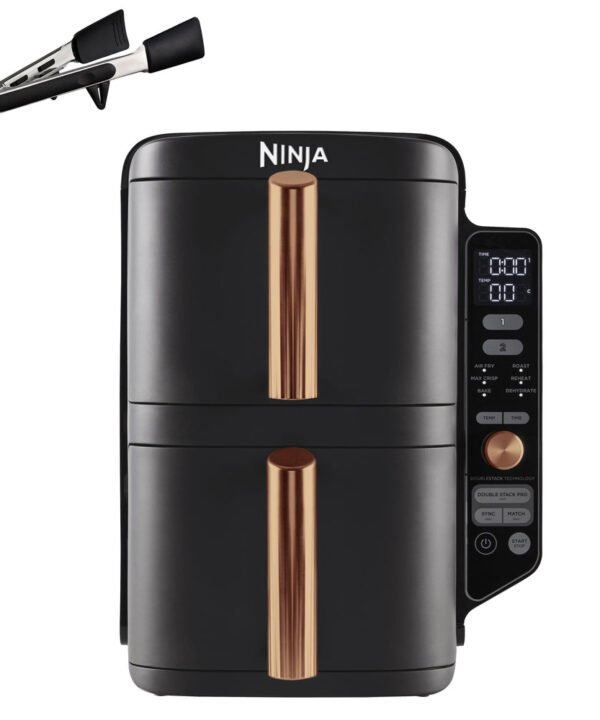 Ninja Double Stack XL Air Fryer, Vertical Dual Drawer Air Fryer with 4 cooking levels, 2 Drawers & 2 Racks