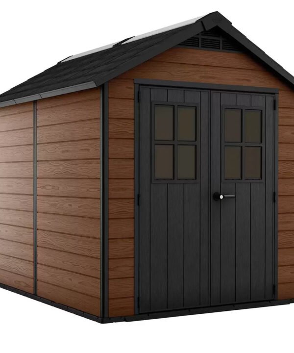 Keter Newton 7 x 9ft Double Door Outdoor Apex Plastic Garden Shed