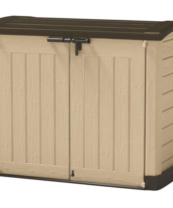 Keter Store It Arc Outdoor Garden Shed, 1200 Litres, Taupe/Beige
