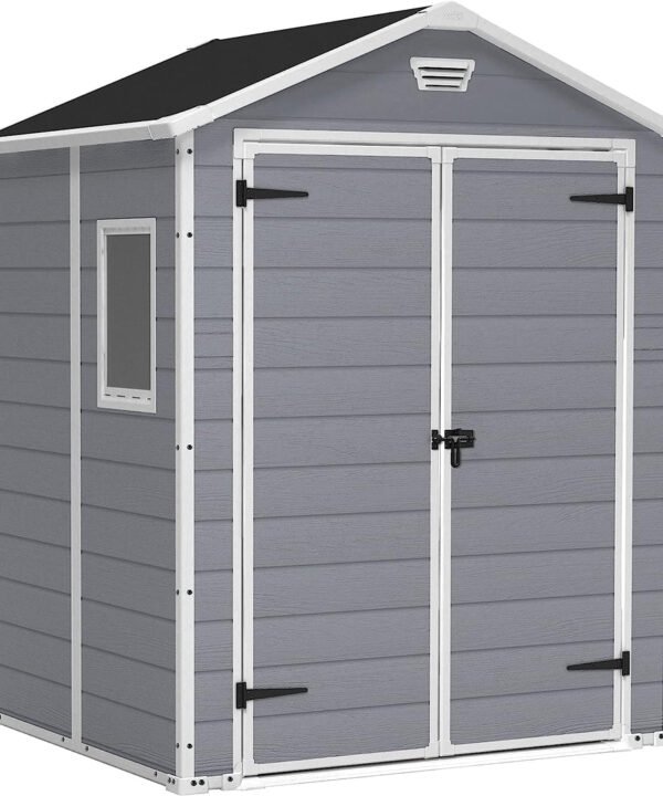 Keter Manor 6 x 5ft Double Door Outdoor Garden Shed