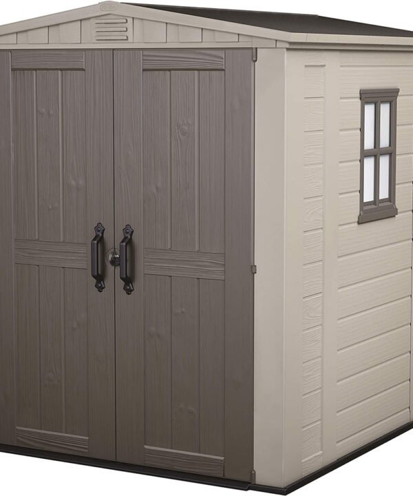Keter Factor 6 x 6ft Double Door Outdoor Apex Plastic Garden Shed