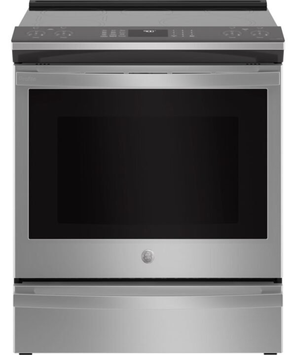 GE Profile 30 Inch Wide 5.3 Cu. Ft. Slide-In Electric Range with True European Convection and Wi-Fi Connectivity