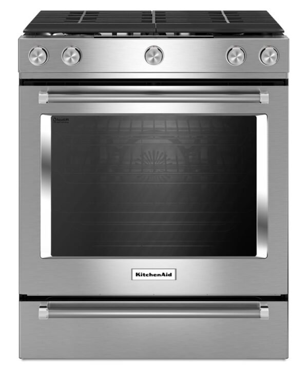 KitchenAid 30 Inch Wide 5.8 Cu. Ft. Slide-In Gas Range with 5 Burners